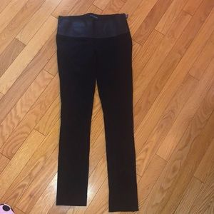 Leather band leggings pants
